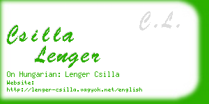 csilla lenger business card